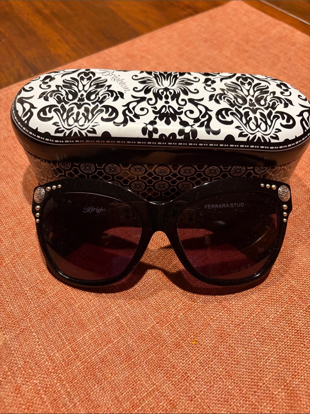 Brighton Black Women's Ferrara Studded Sunglasses